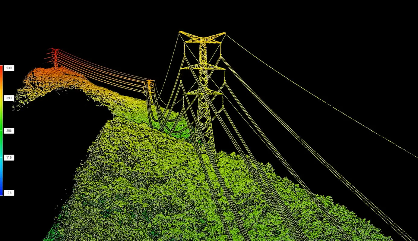 Облако точек LiDAR-сканирования конструкции