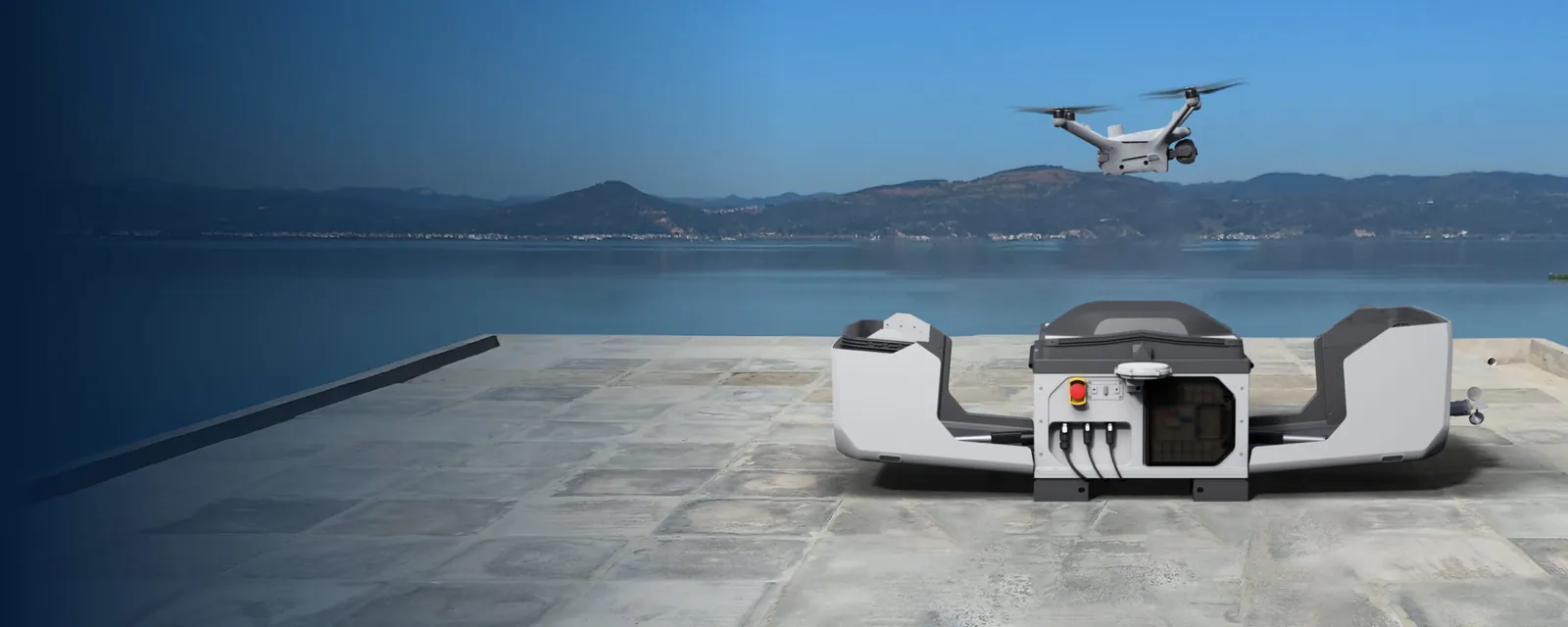 Automated take-off and landing station for a drone